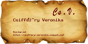 Csiffáry Veronika névjegykártya